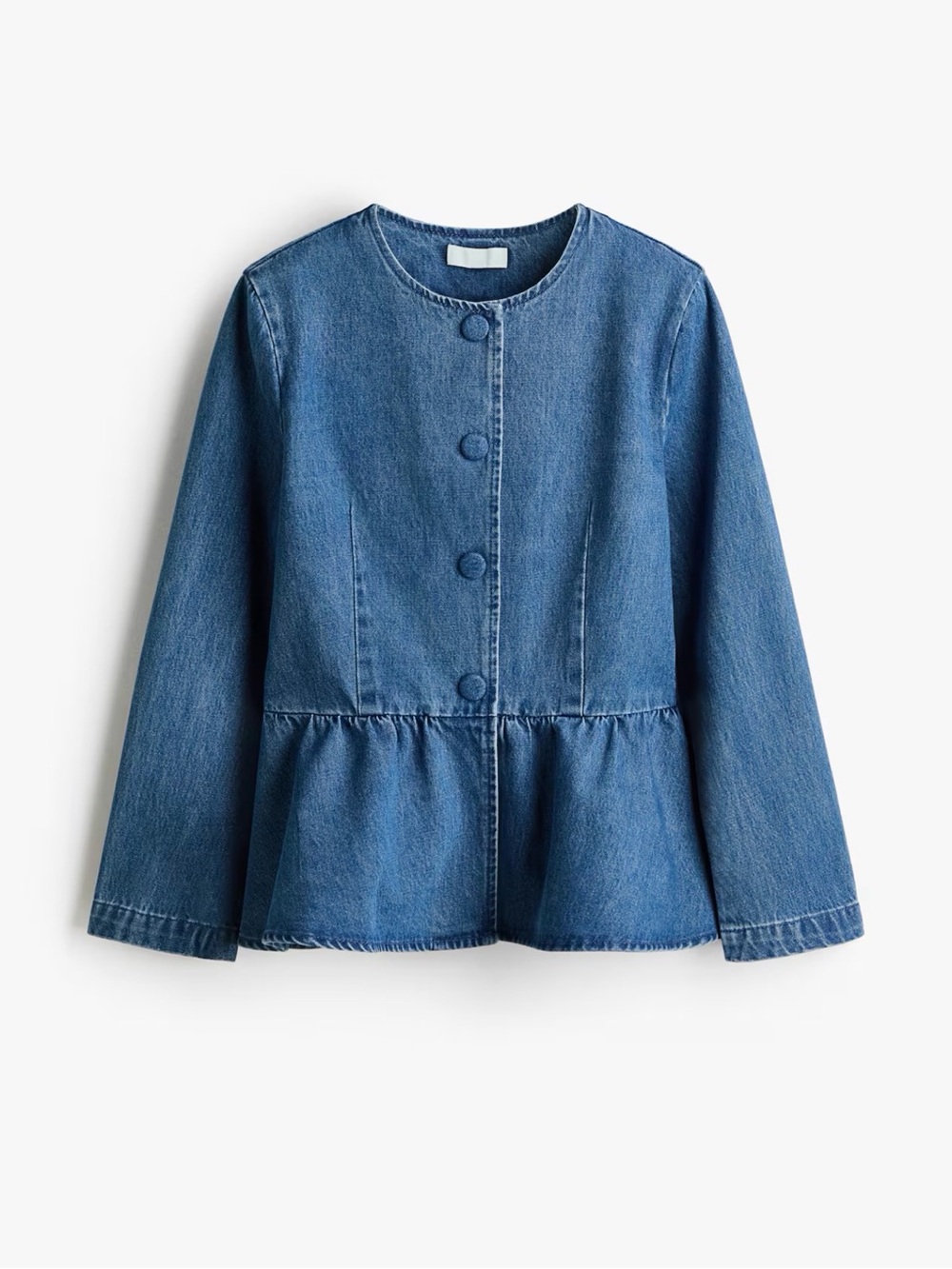 H&M Collarless Peplum Jacket